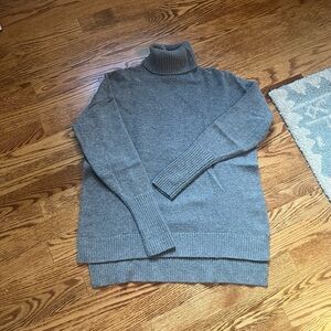 J. Crew Gray Wool Blend Turtleneck Sweater